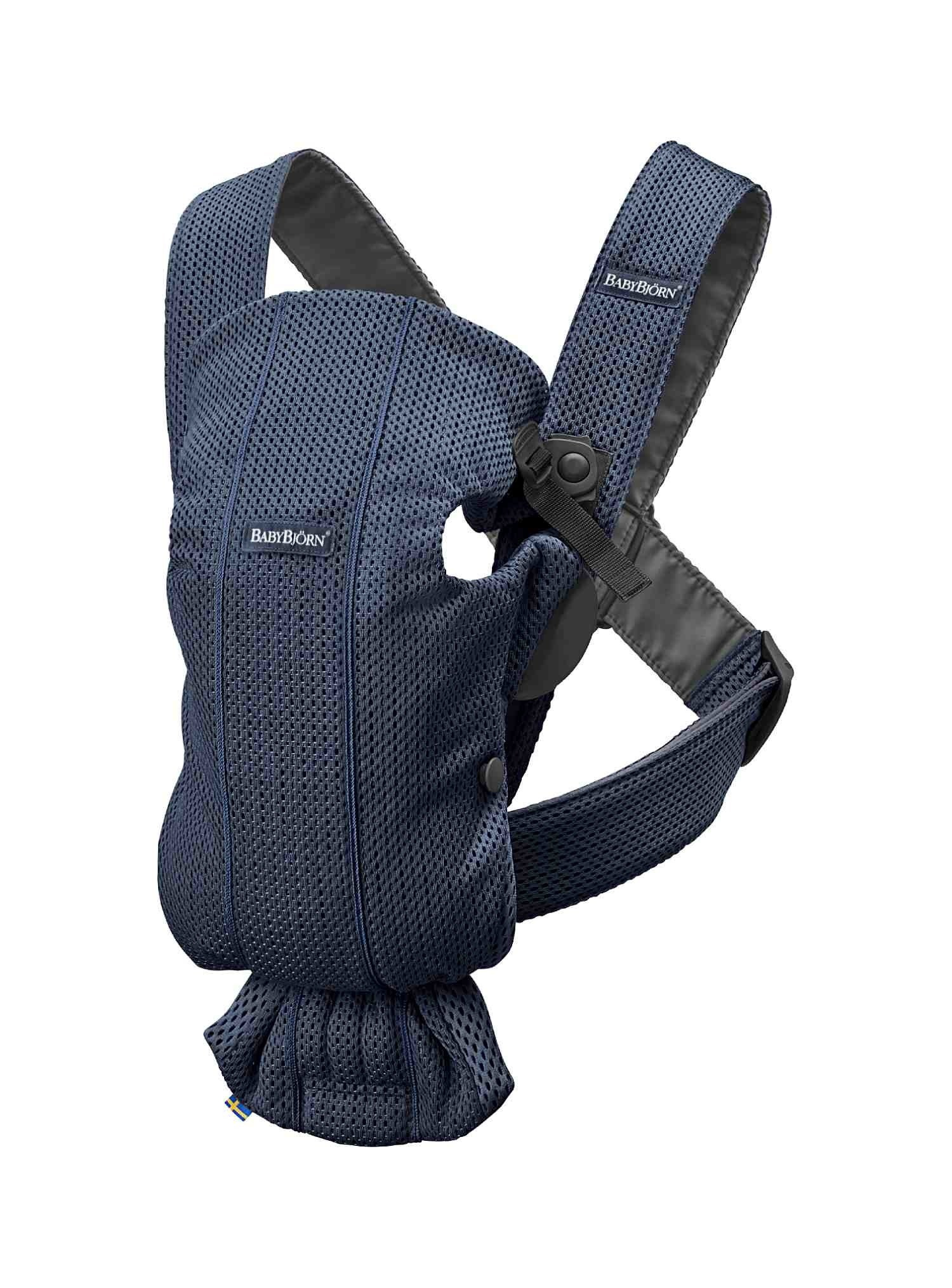 BABYBJORN MINI 3D Mesh – nosidełko, Ciemny Niebieski