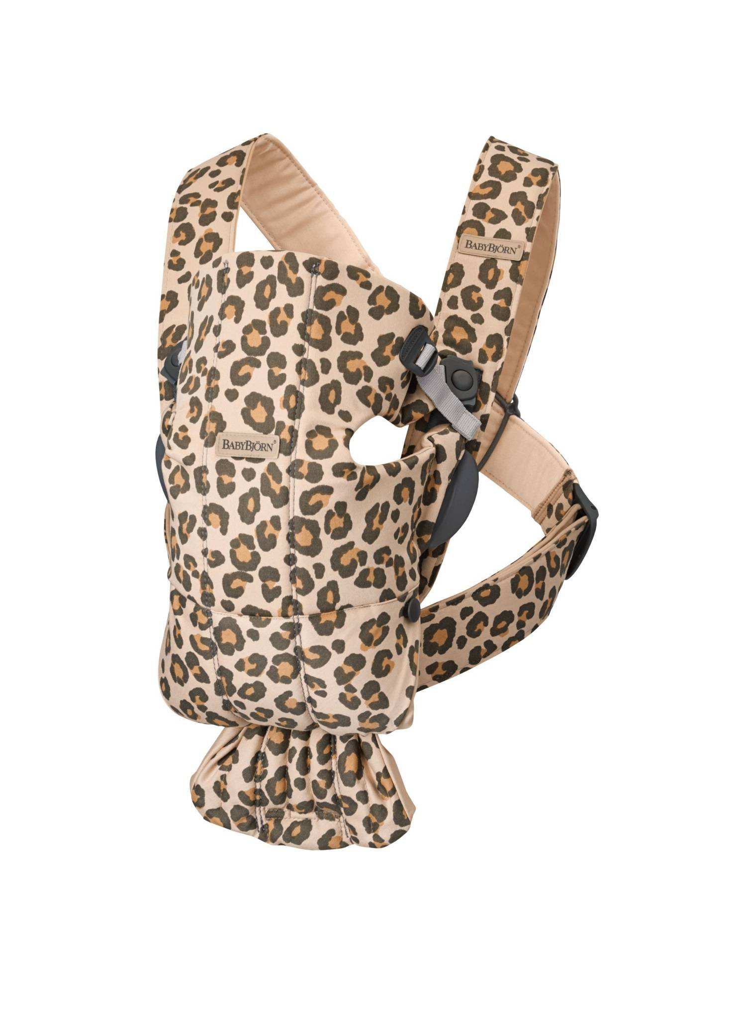 BABYBJORN MINI Cotton – nosidełko, Beż/Leopard