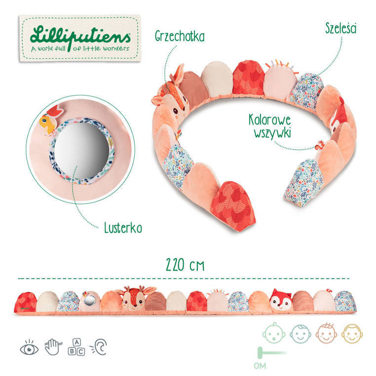 LILLIPUTIENS - Aktywizujący ochraniacz do łóżeczka Sarenka Stella 0 m+