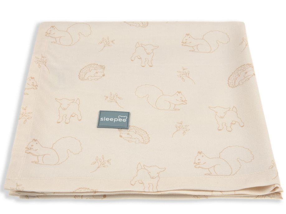 Bambusowa Chusta/Otulacz Vintage Animals Cream